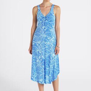 Z Supply Blue Patterned Jamie Midi Dress, Size Large
